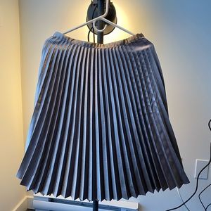 Banana Republic silver pleated skirt